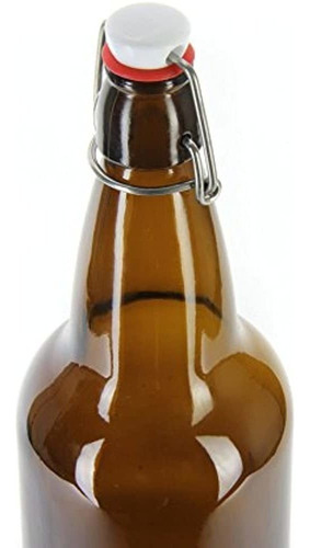 Botellas De 1 Litro (33 Oz) Tapa Ámbar Parte Superior Caso D