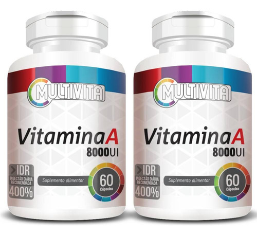 Kit 2x Vitamina A 8.000 Ui 60 Cápsulas - Multivita