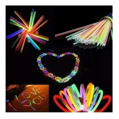 300 Pulseras Luminosas Fluorecentes Luz Neón Fiesta Eventos