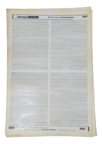 Letraset Decalque 25 X 38cm Letras Adesivas 1.8mm Altura