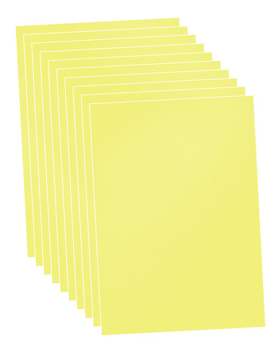 10 Hojas De Película De Pvc Duro, Tamaño A4, Amarillo