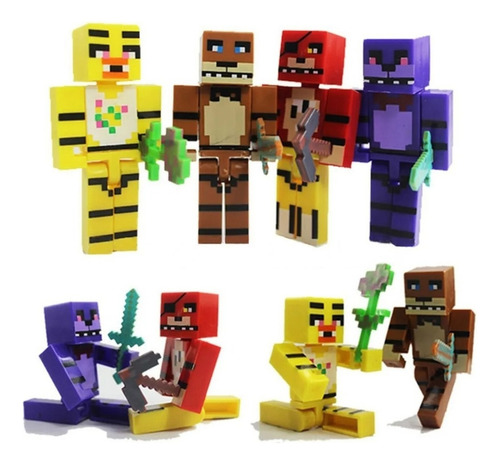 Cinco Noches Freddy Bonnie Chica Foxy Minecraft Fnaf Muñecas