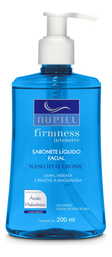 Sabonete Líquido Facial Nupill Nano Hyaluronic 200ml