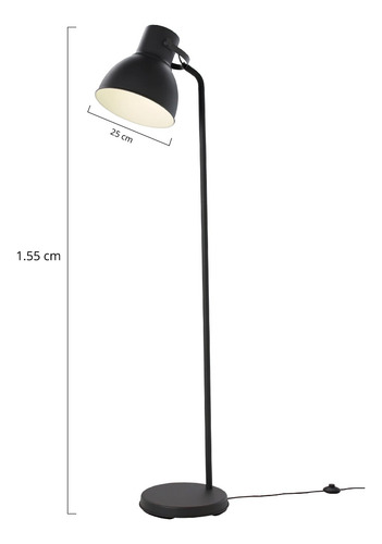 Lampara De Mesa + Lampara De Pie + 2 Lamparas Led 5w- Unilux Negro Luz Fría