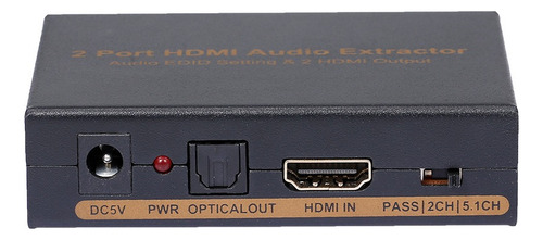 Nk-912 2 Puertos Hdmi Divisor De Vídeo Extractor De Audio
