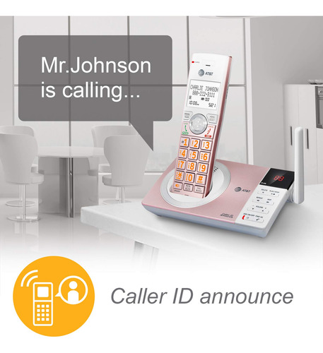 Teléfono Inalámbrico At&t Cl82557 Dect 6.0 De 5 Auriculares