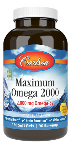 Carlson Maximum Omega 2000mg Omega 3 Epa Y Dha 180 Cap