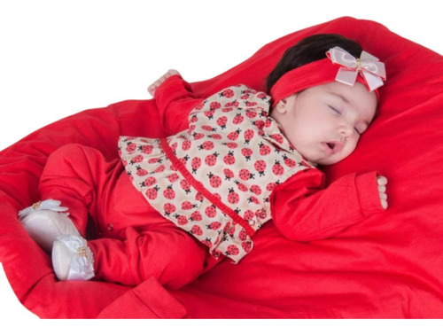 Kit Saída De Maternidade Joaninha Menina - Vermelho  - Bebe