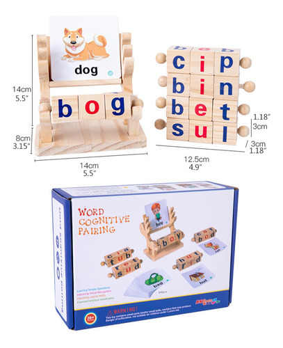 Bloques De Lectura De Madera De Alphabet Learning Toys Para