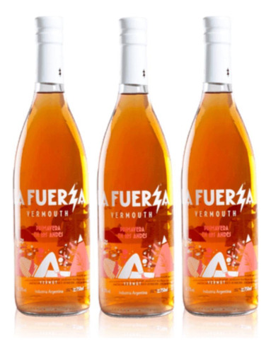 Aperitivo Vermouth La Fuerza Primavera 750 Vermut X3 Oferta