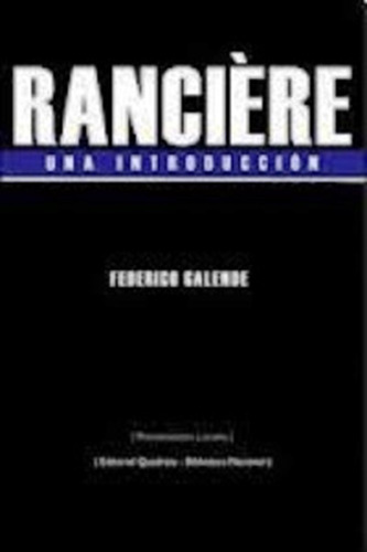 Ranciere Una Introduccion