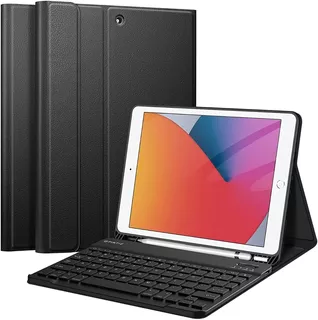 Capa Book + Teclado Para Apple iPad 7 / iPad 8 / iPad 9