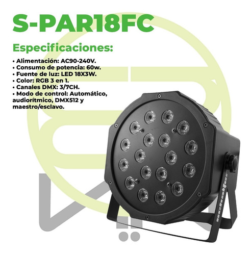 Imagen 2 de 7 de Cañon 18 Led Fullcolor Rgb Schalter