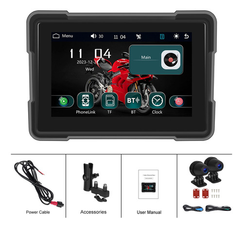 Zk Car Player Carplay/auto Ip67 De 5 Pulgadas Con Dos
