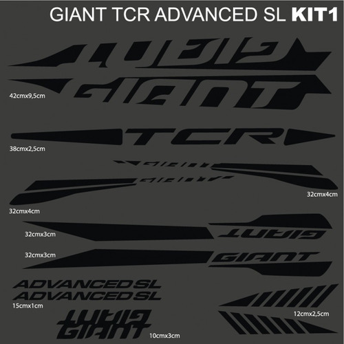 Giant Advanced Sl Kit1.0  Sticker Calcomania 