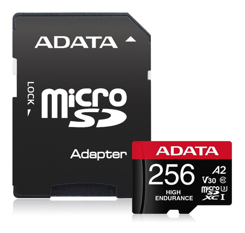 Imagen 1 de 10 de Memoria Microsd Adata 256gb Sdxc Cl10 V30 A2 Highendurance