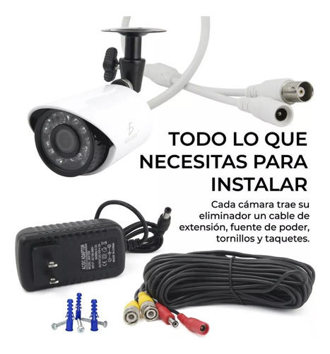 Kit De 16 Cámaras De Seguridad + Soportes + Dvr + Cableados Ele-Gate