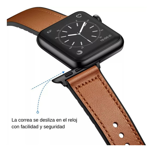 Correa Extensible De Cuero Para Apple Watch Banda De Piel
