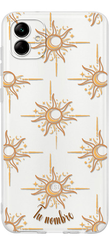 Funda Para Galaxy  Eclipse Sol Luna Astros Con Tu Nombre