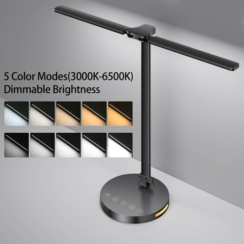 Lámpara De Escritorio Led Con Brillo Ajustable Y Temperatura