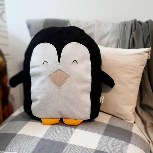 Imagen 4 de 6 de Almohadón Nórdico Pingüino Animalito Infantil Hecho A Mano