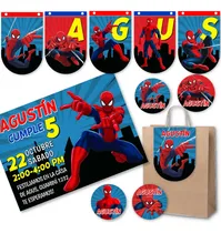 Comprar Kit Imprimible Spiderman Hombre Araña Candy Bar Editable