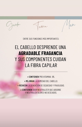 Imagen 8 de 9 de Perfume Mujer Cabello Y Piel Garden Mare Terra 100ml C/u