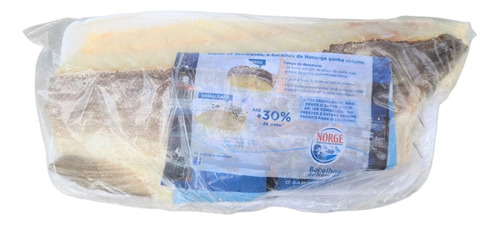 Bacalhau Da Noruega Gadus Morhua Com Pele Salgado- 1 Kilo