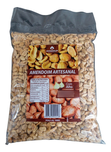 Amendoim Torrado Salgado Artesanal Com Alho 1kg