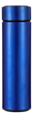 Garrafa Copo Térmica 500ml Temperatura Digital Em Led Inox Cor Azul