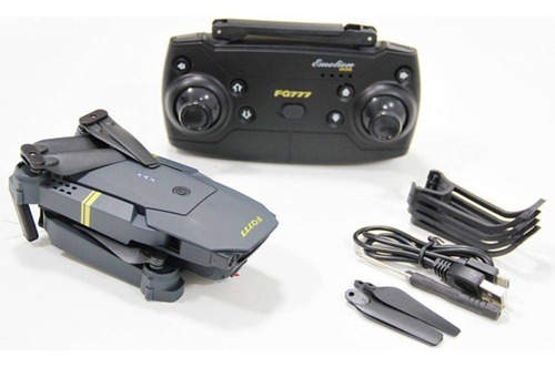 Drone FQ777 FQ35 com câmera HD preto 1 bateria