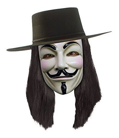 V De Vendetta Peluca, Negro, Un Tamaño.