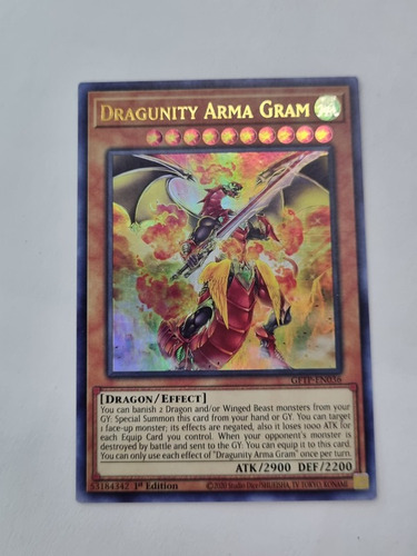 Dragunity Arma Gram Ultra Yugioh (Usado)