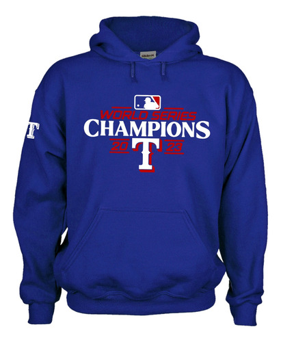 Sudadera Capucha Rangers Texas Champions World Series Mlb Ms