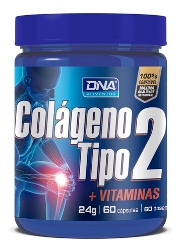 Colágeno Tipo 2 + Vitamina - Dna 60 Caps - 60 Doses