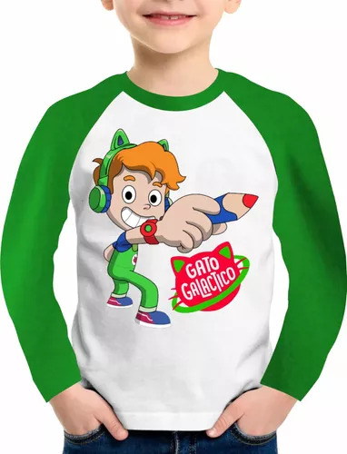 Camiseta Gato Galáctico Camisa r Gamer Gato Galáctico Blusa do Gato  Galáctico clube do miau Menina