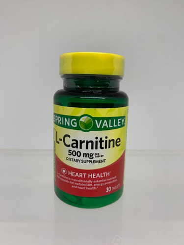 Venc Nov 2023 L-carnitine 500mg - 30 Tab Spring Valley