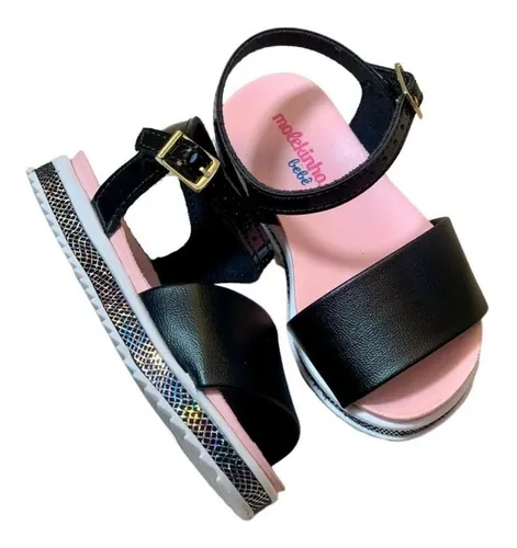 Sand lia Infantil Molekinha Menina Flatform Lisa 20 25