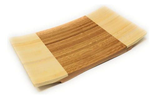 Asian Home Sashimi Sushi Bamboo Curve Serving Geta Plate - V