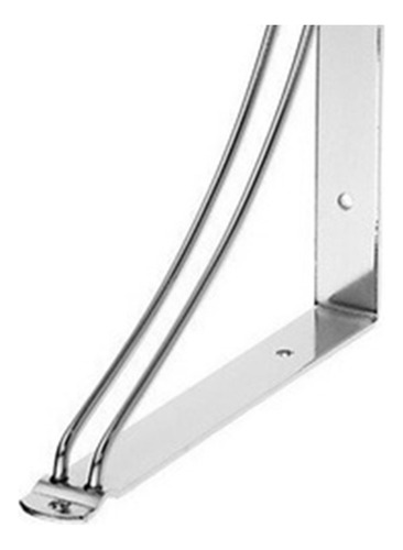 Cantoneira Suporte Mao Francesa O Par Cromada 18 Cm R847