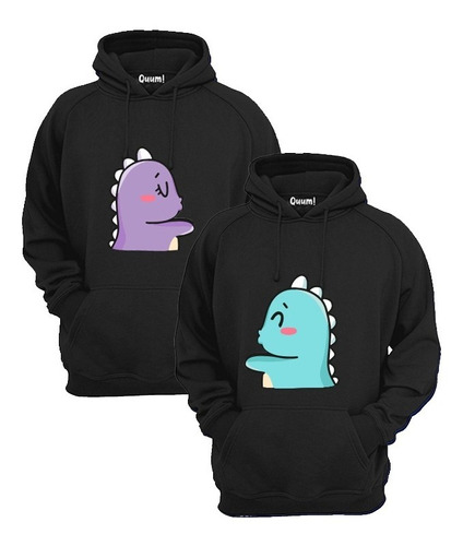 Sudaderas Para Parejas Dinosaurios #6 (dos Piezas)