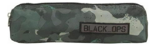 Estojo Escolar Black Ops Camuflado Dmw 10953 Cor Verde Militar