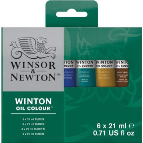 Juego Pintura Oleo Winton #617 21ml, Estuche 6 Tubos