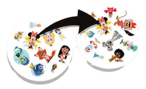 Jogo de tabuleiro Dobble Disney Encontre o casal