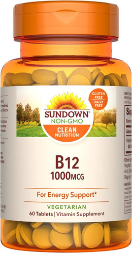Vitamina B-12 1.000 Mcg Sundown B-12 / 60 Tabletes