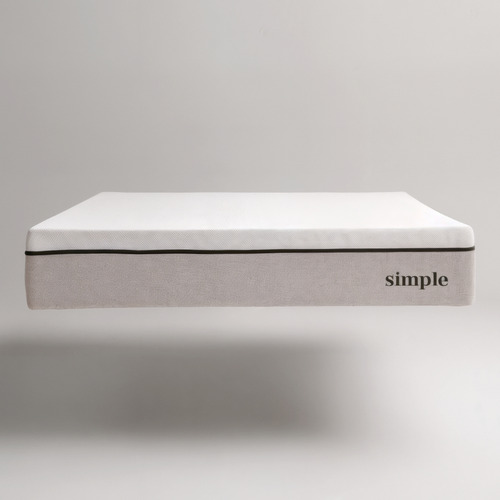 Simple Colchón Memory Foam Queen 25 Cm, Firmeza Media