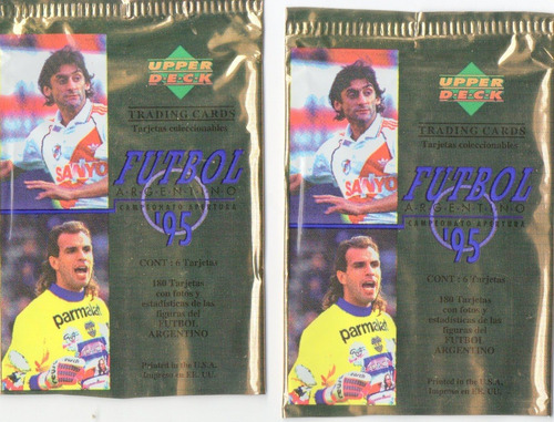3 Sobres Vacios  Trading Cards Futbol 95 1995  Upper Deck