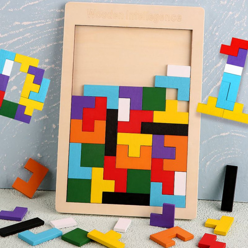 Blocos De Encaixe Vertical Tetris Raciocínio Educativo 40pçs Quantidade De Peças 40