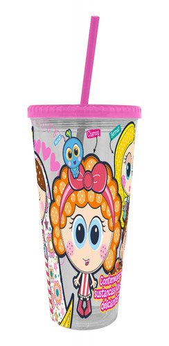 Vaso Con Tapa Y Bombilla Distroller