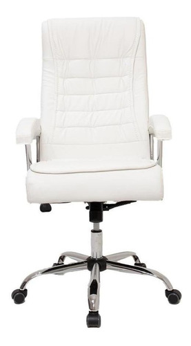 Cadeira de escritório Baba Shop FIA6629 gamer ergonômica  branca com estofado de couro sintético